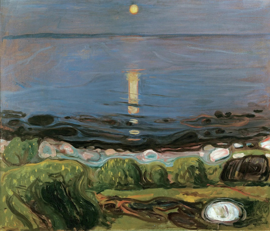 Sommernatt på stranden - Edvard Munch