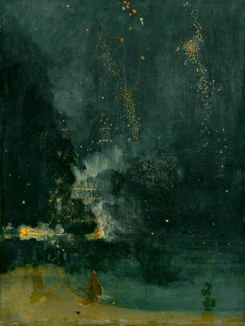 Natt i svart og gull, raketten som faller - James Abbott McNeill Whistler
