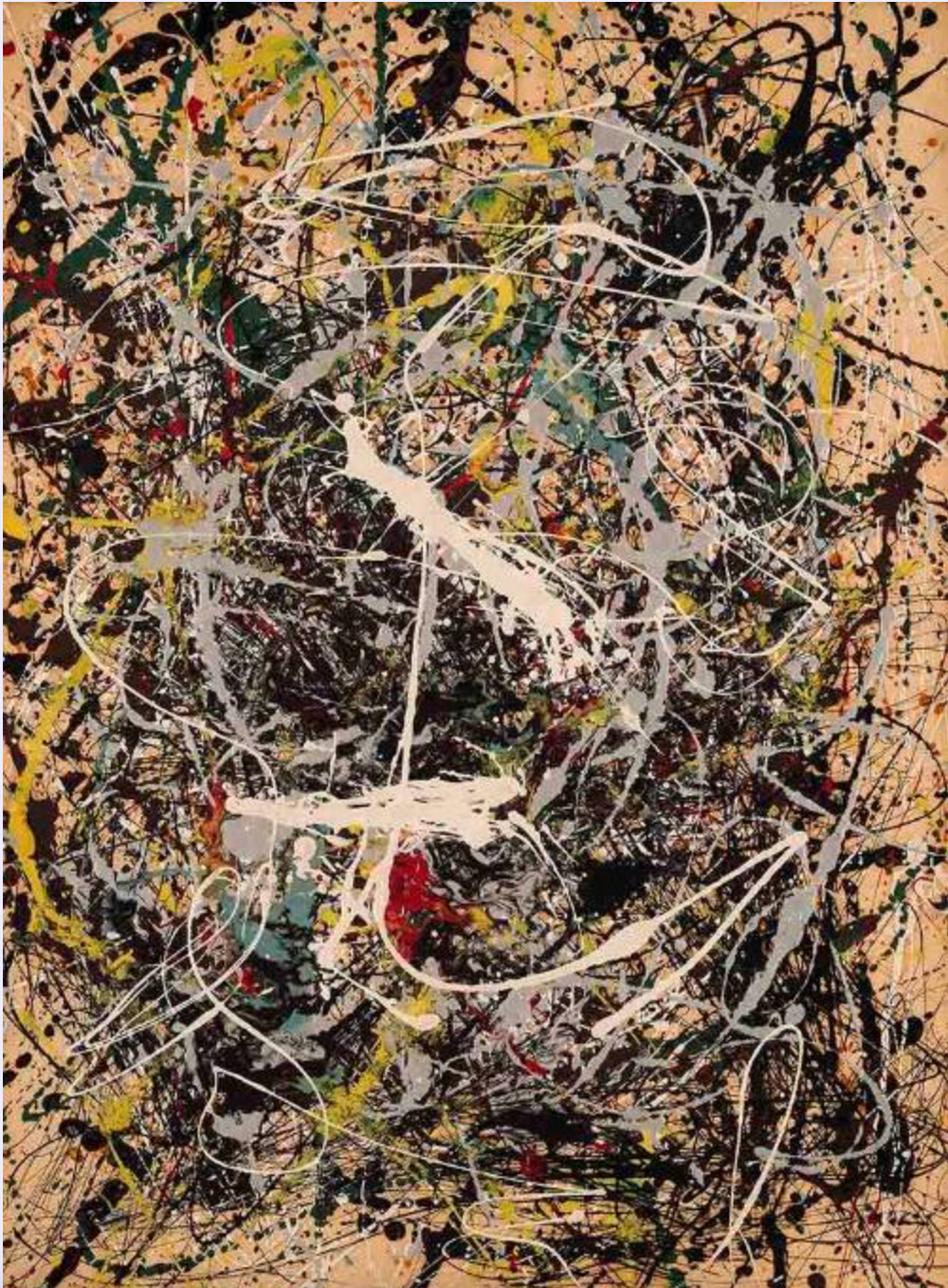 Numéro 30 (Oiseaux de Paradis) - Jackson Pollock image 1 reproduction artisanale de tableau