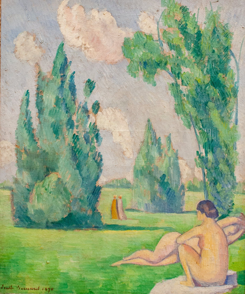 Naken i et landskap - Émile Bernard