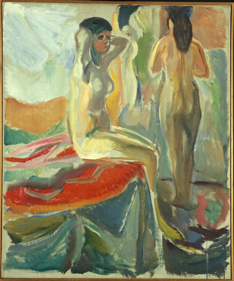 Kvinnekropper, sittende og stående - Edvard Munch