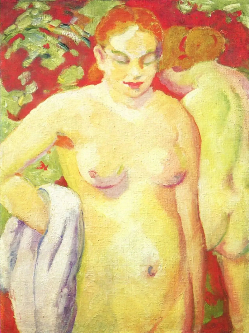 Nøgen på cinabro - Franz Marc