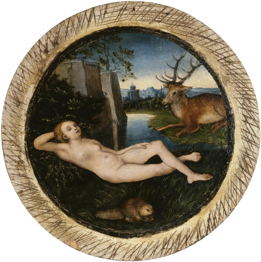 Sovende nymfe - Lucas Cranach den eldre