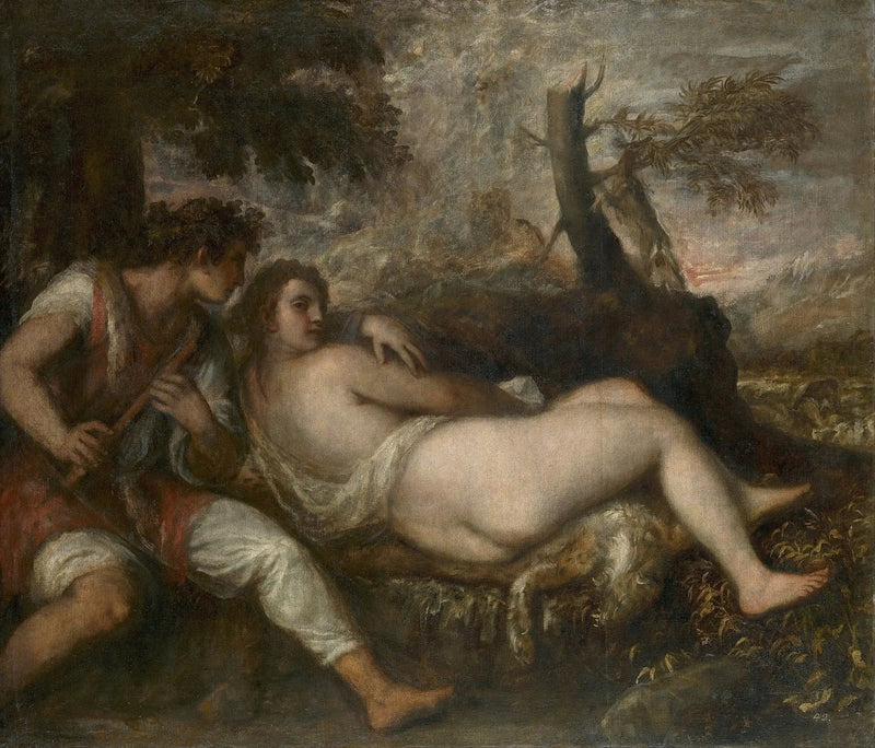 Nymfe og Gjeteren - Titian