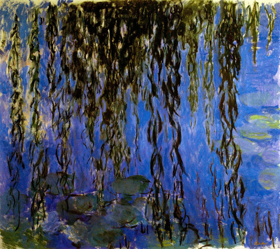 Nymfeas med pilgrener - Claude Monet