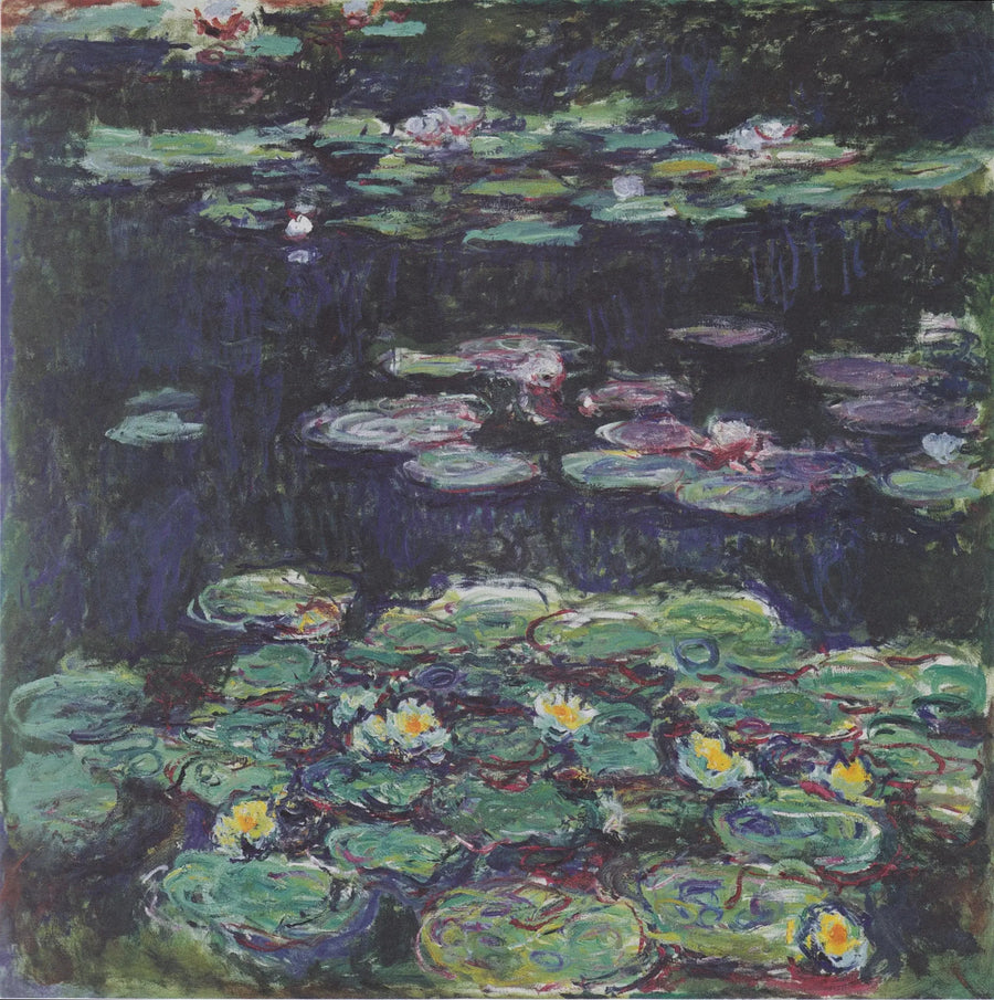Hvite og gule vannliljer - Claude Monet