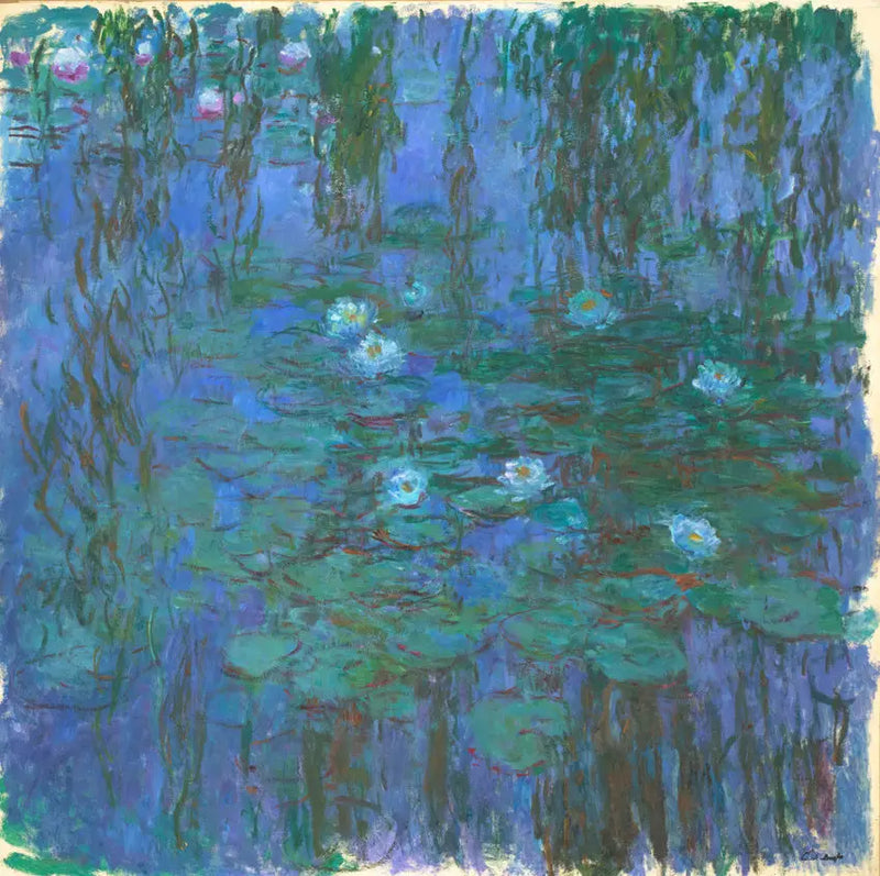 Blå vannliljer - Claude Monet