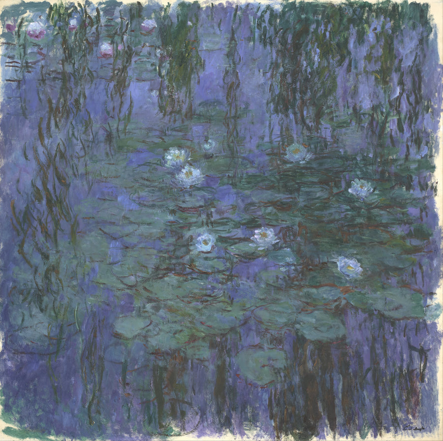Blå vannliljer - Claude Monet