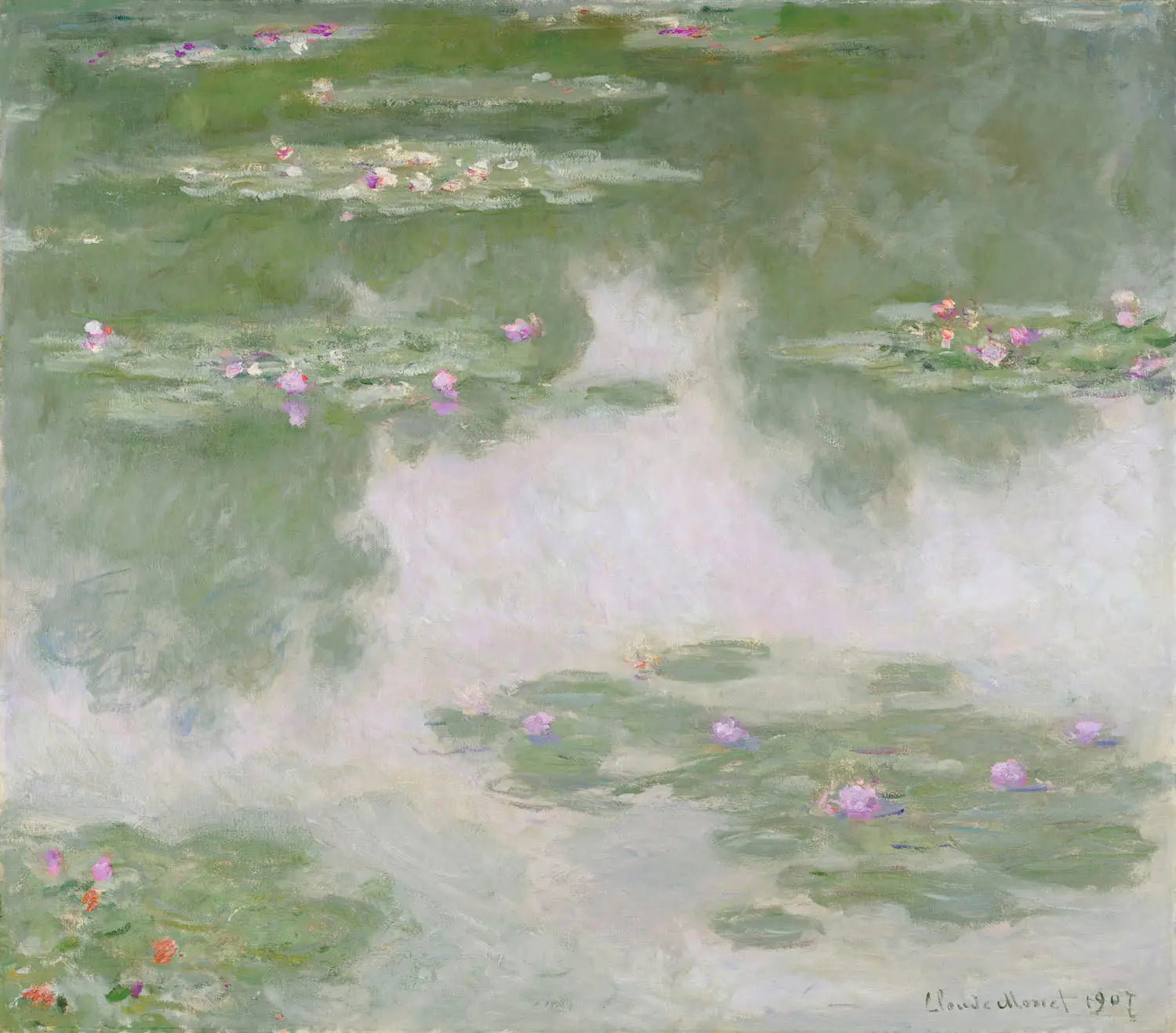 Reproduction du tableau « Nymphéas - Claude Monet » par Alpha Reproduction en peinture à l’huile