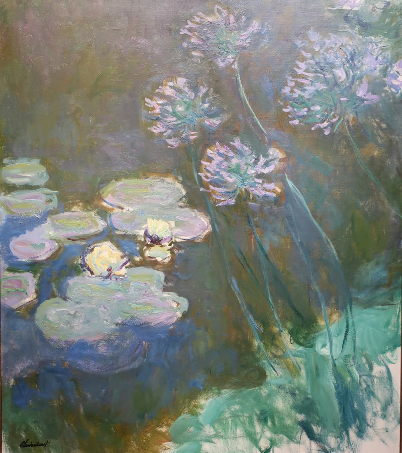 Nymfeas og Agapanthus - Claude Monet