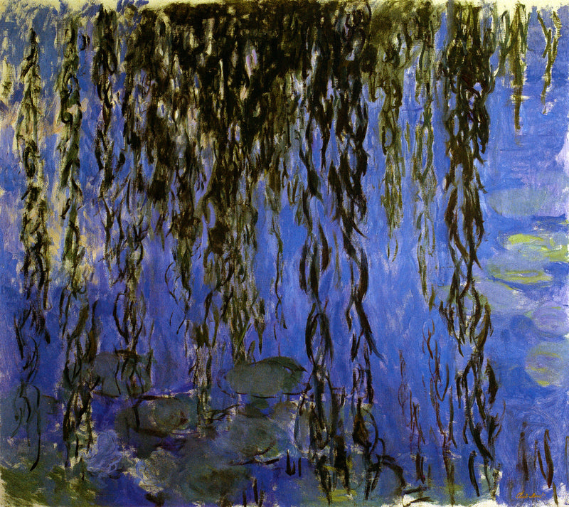 Nymfeas med pilgrener - Claude Monet