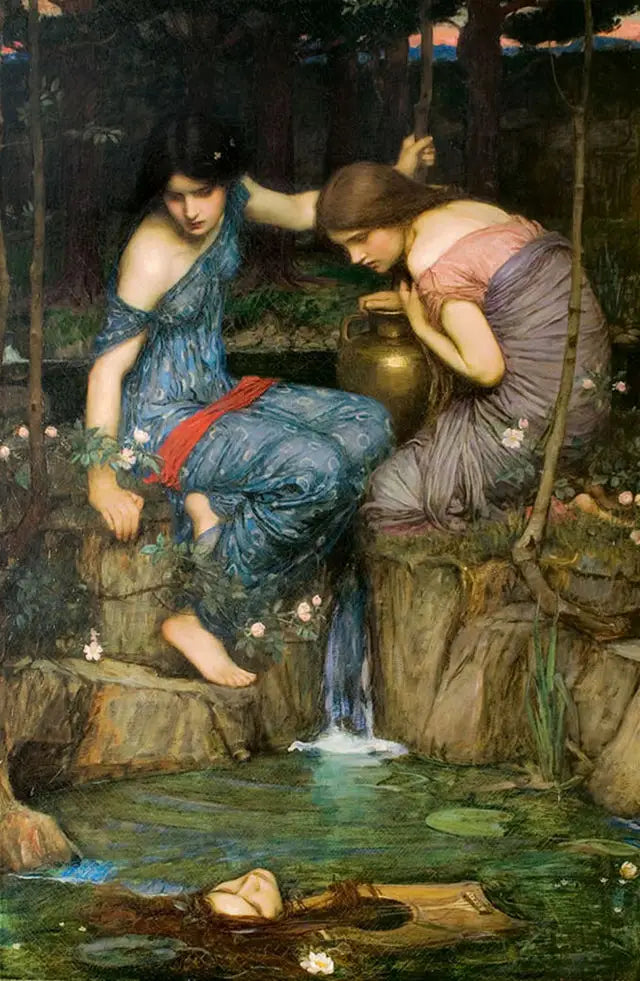 Nymfer som finner hodet til Orfeus - John William Waterhouse