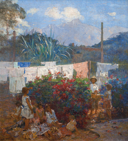 O batismo da boneca - Eliseu Visconti image 1 reproduction de peinture à l’huile
