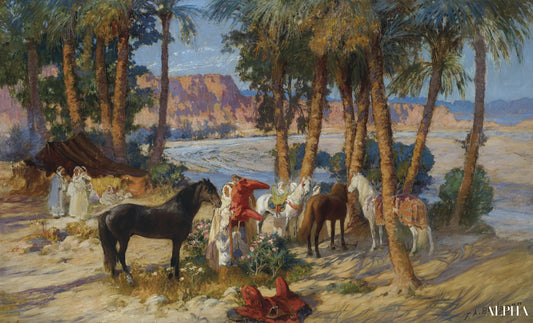 Oasis, Algiers - Frederick Arthur Bridgman - Reproductions de tableaux et peintures haut de gamme