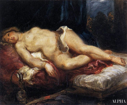 Odalisque allongée sur un divan - Eugène Delacroix - Reproductions de tableaux et peintures haut de gamme