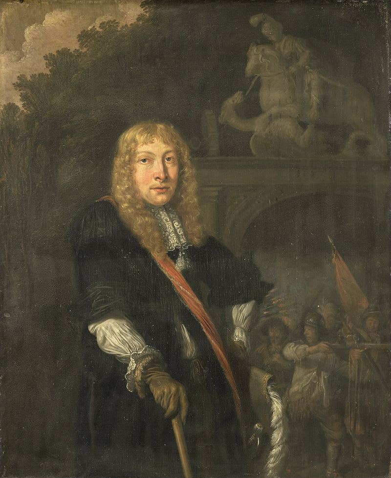 Un officier de la milice de Leiden devant la porte du Sint Jorisdoelen - Domenicus van Tol
