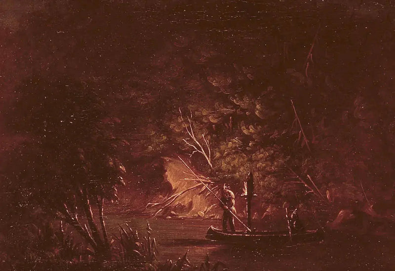 Ojibwé som fanger laksen med fakler - George Catlin

Source:
Ojibwé harponnant le saumon à la lueur des torches - George Catlin