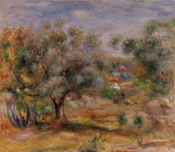 Oliventrær i hagen til Collettes - Pierre-Auguste Renoir