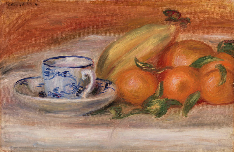 Appels, bananer og tekopp (Appels, bananer og tekopp) - Pierre-Auguste Renoir