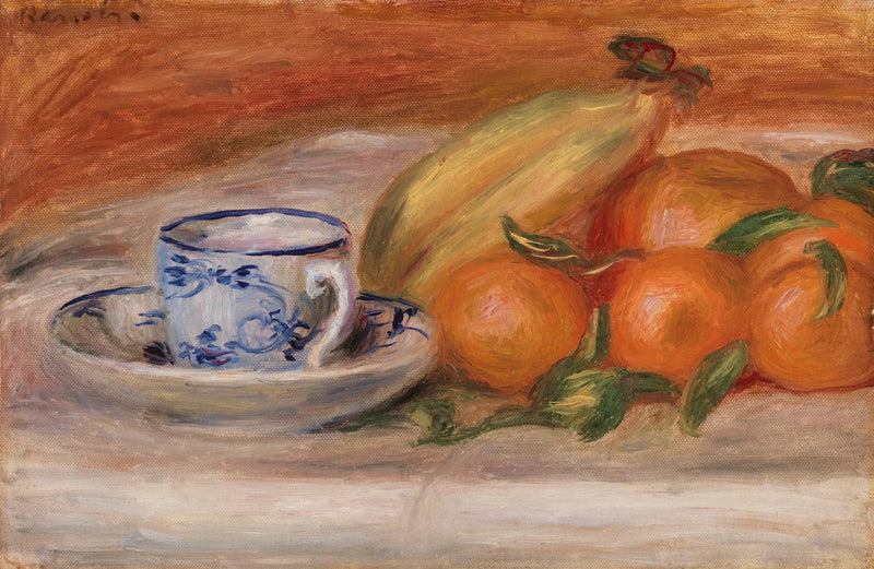 Appels, bananer og tekopp (Appels, bananer og tekopp) - Pierre-Auguste Renoir