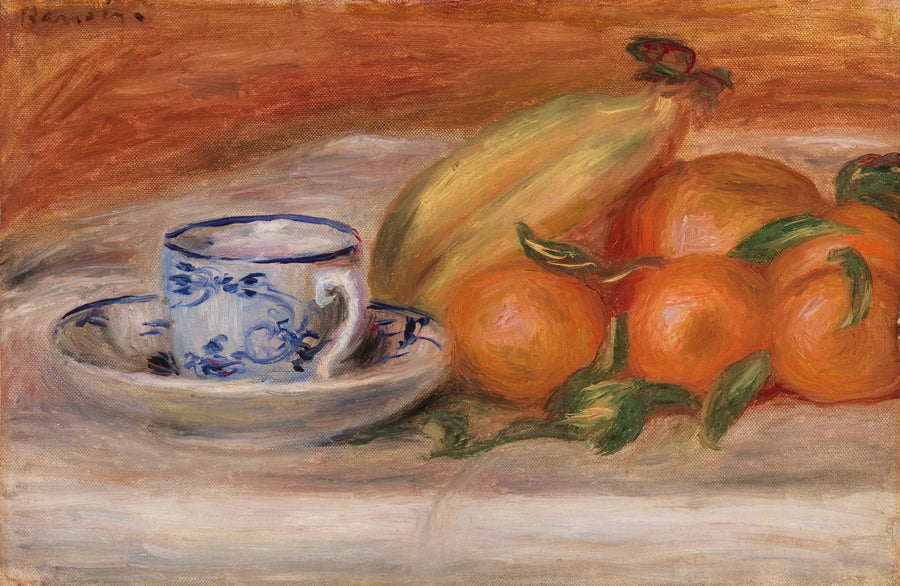 Appels, bananer og tekopp (Appels, bananer og tekopp) - Pierre-Auguste Renoir