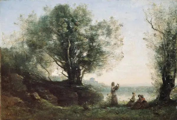 Orfeus gråter over Eurydices død - Jean-Baptiste Camille Corot