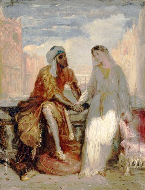 Othello og Desdemona i Venezia - Théodore Chassériau