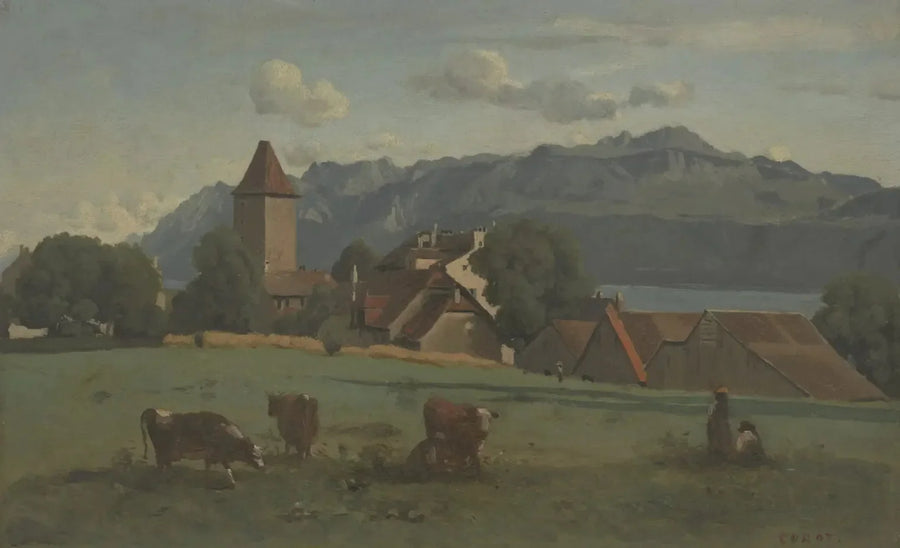Ouchy, nær Lausanne - Jean-Baptiste Camille Corot