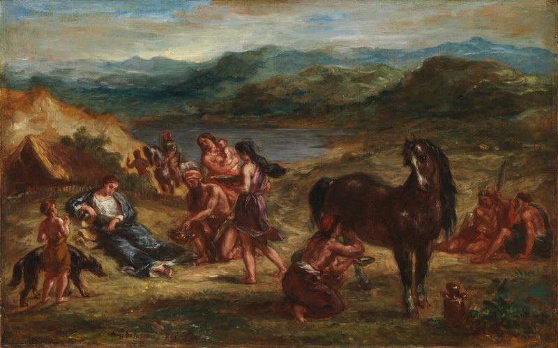 Ovid hos skyterne - Eugène Delacroix