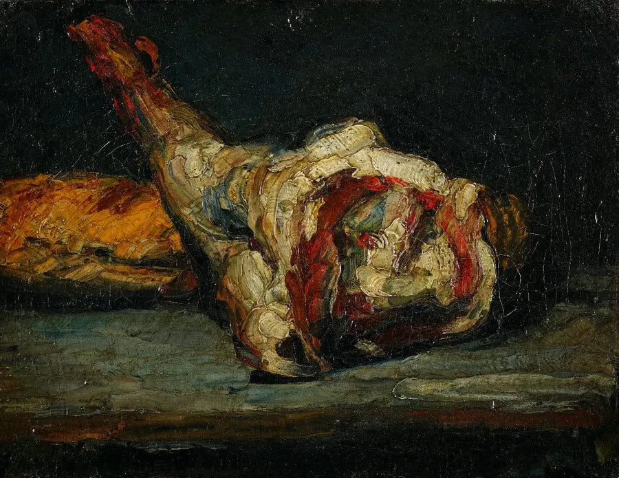 Brød og lammeskank - Paul Cézanne