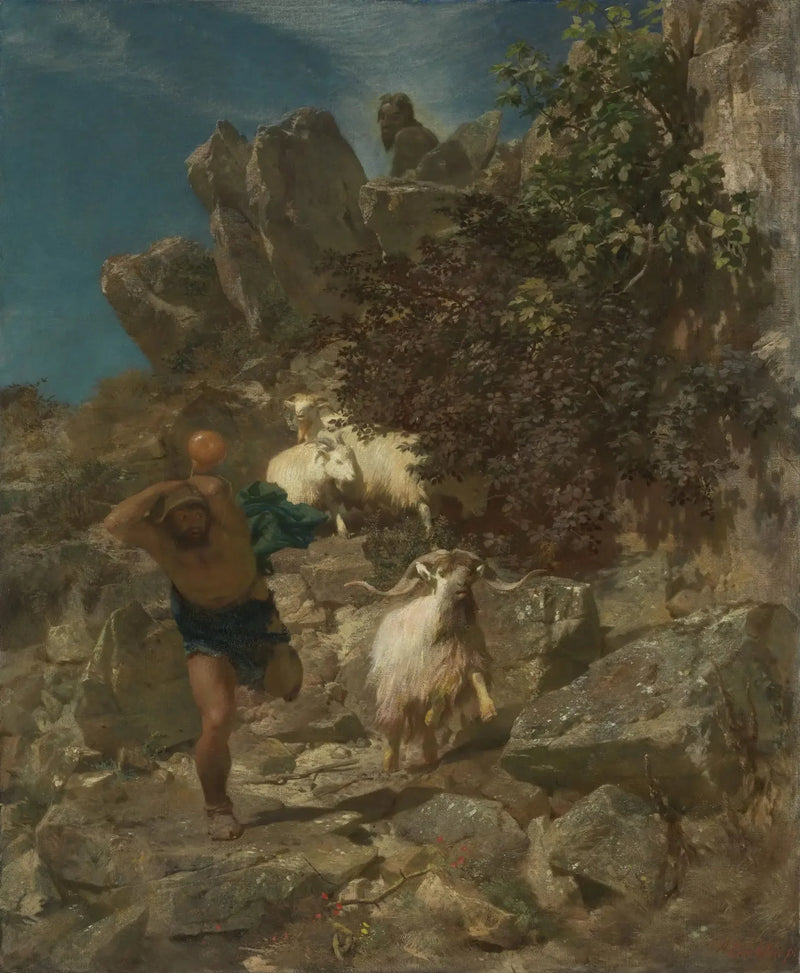 Pan skremmer en hyrde - Arnold Böcklin

Source:
Pan terrifie un berger - Arnold Böcklin