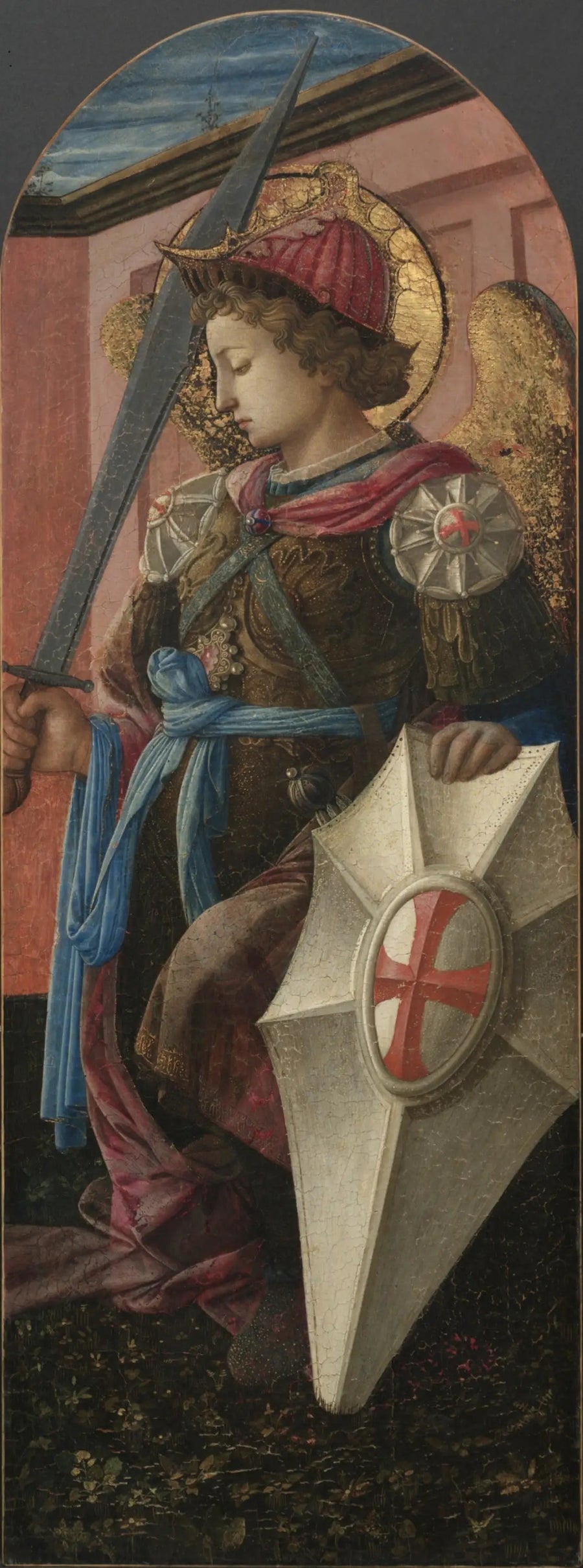 Panel fra et triptykon: Arkangelen Mikael - Fra Filippo Lippi