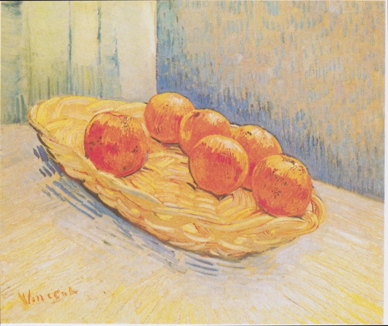 Stilleben med appelsinkurv - Vincent van Gogh