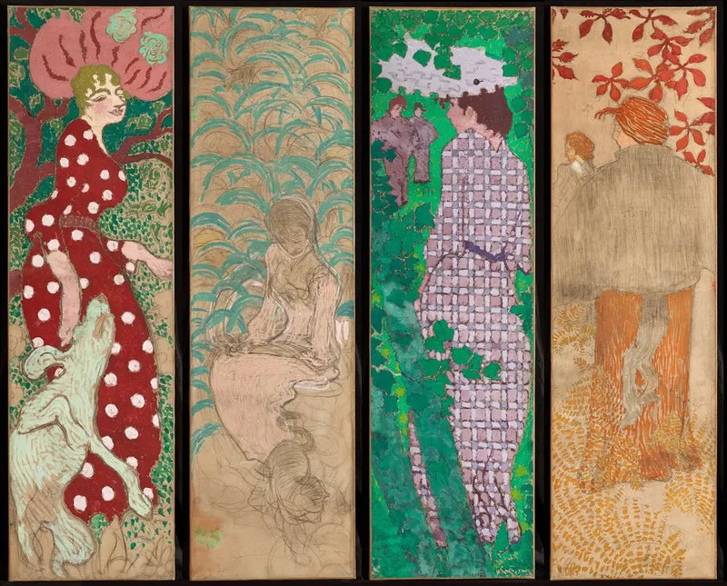 Dekorative paneler - Kvinner i hagen - Pierre Bonnard