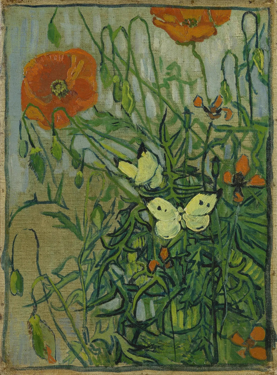 Sommerfugler og valmuer - Vincent van Gogh