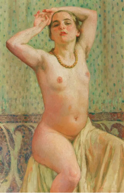 Paquita med halskjede - Théodore van Rysselberghe