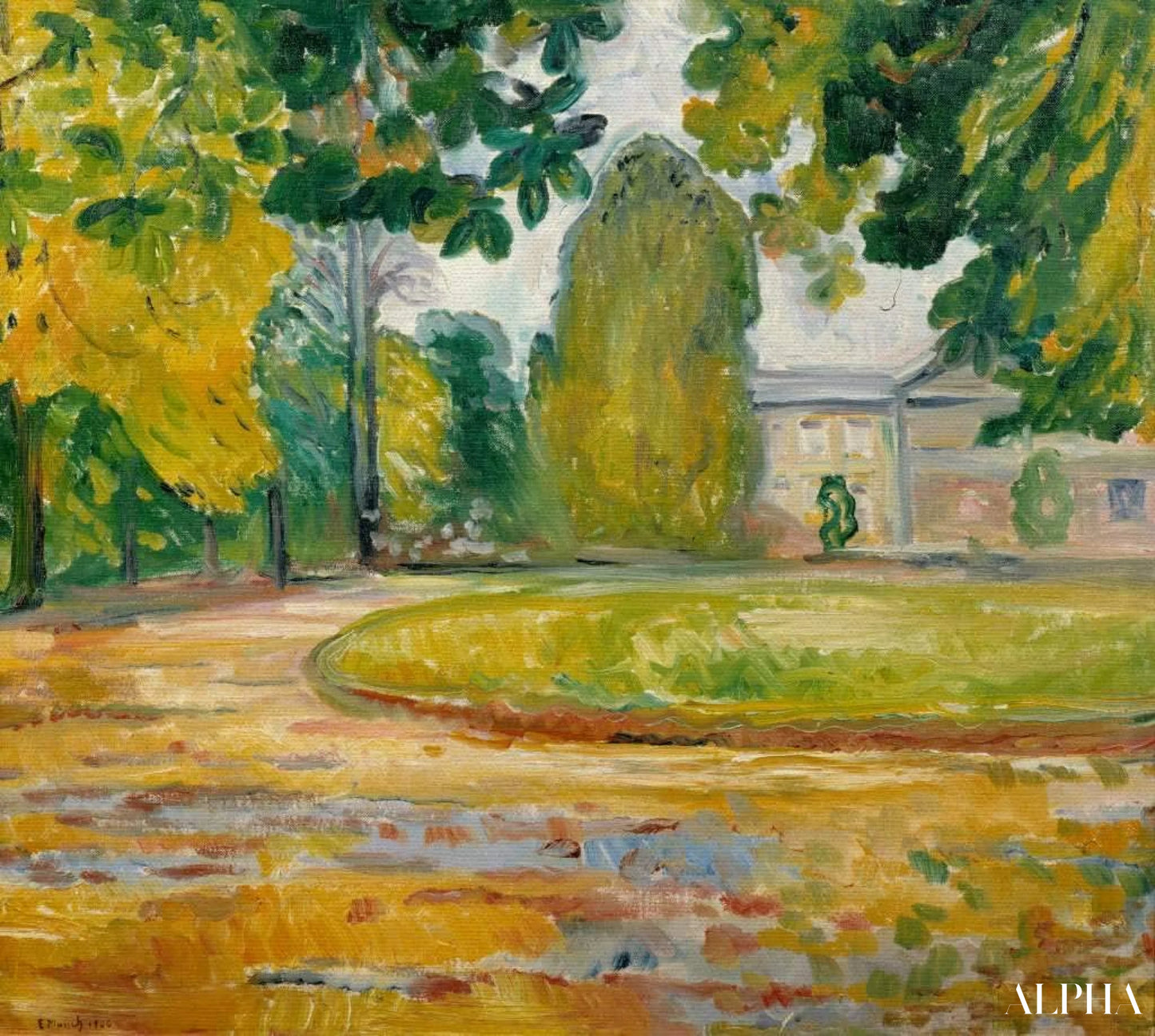 Parc à Kösen - Edvard Munch - Høykvalitets reproduksjoner av malerier og bilder