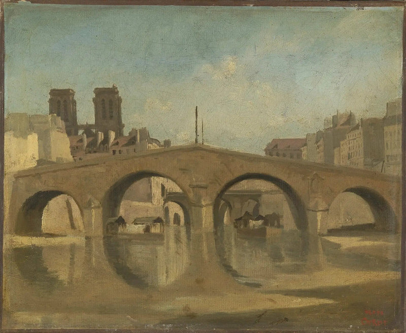 Paris, den gamle broen Saint-Michel - Jean-Baptiste Camille Corot