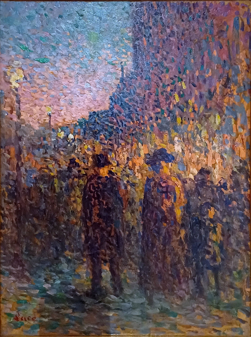 Paris, boulevardene, natten - Maximilien Luce
