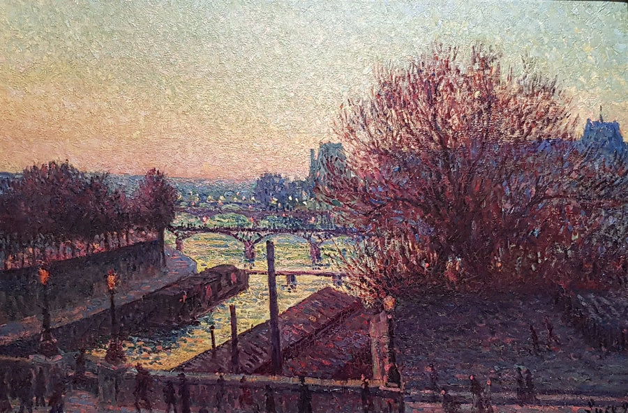 Paris, utsikt over Seinen, natten - Maximilien Luce