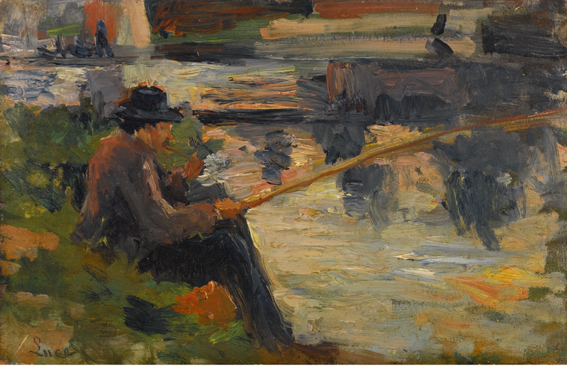 Parizelle med fersken i Bas-Meudon - Maximilien Luce