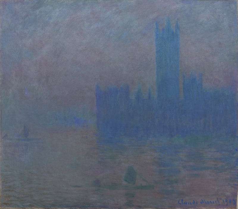 Parlamentet i London, tåkeeffekt - Claude Monet