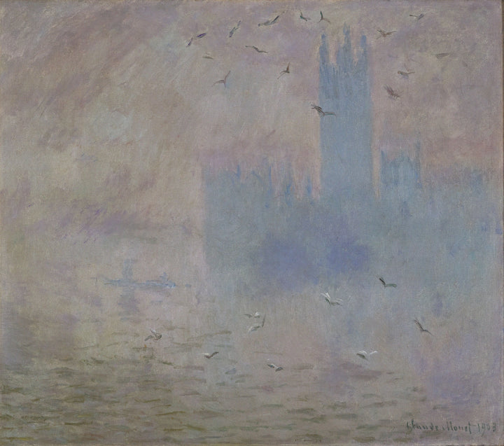Parlamentet, måkene W1612 - Claude Monet