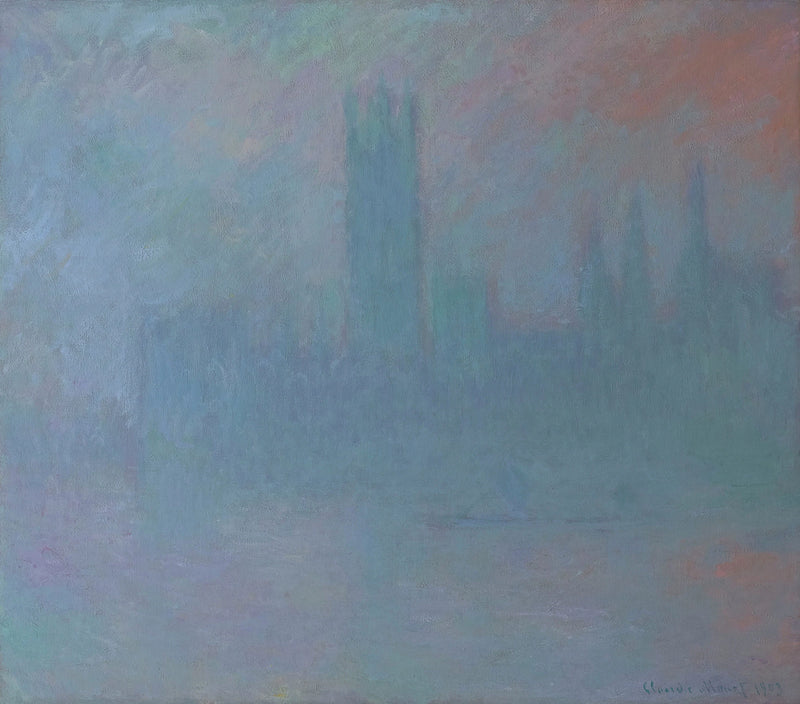 Parlamentet, symfoni i blått - Claude Monet