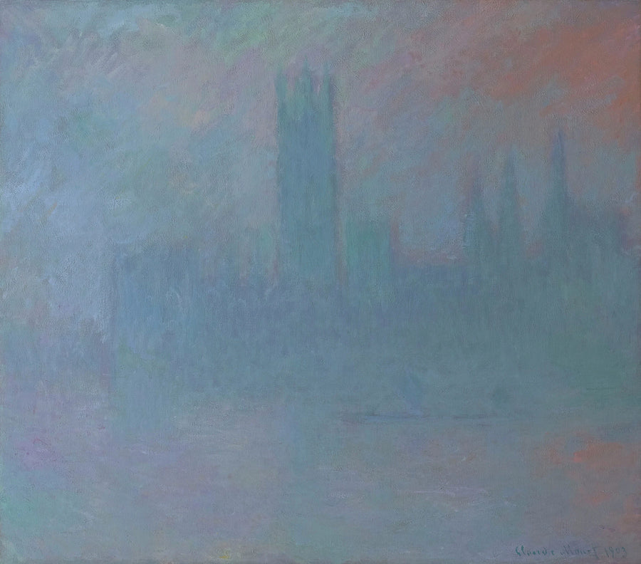 Parlamentet, symfoni i blått - Claude Monet