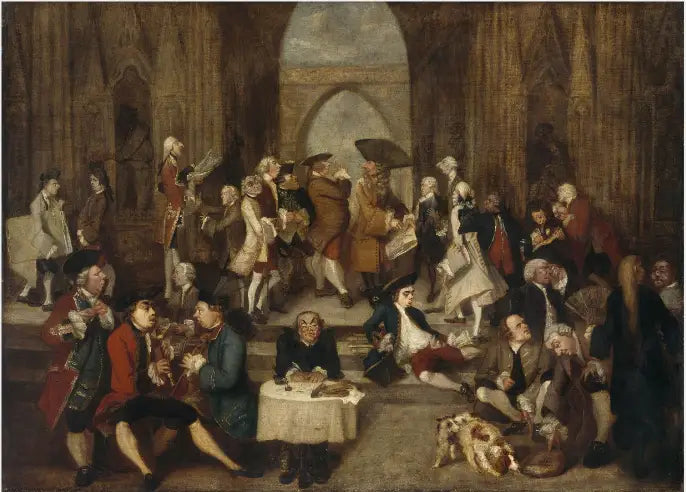 Parodi av « L'École d'Athènes » av Raphael - Joshua Reynolds