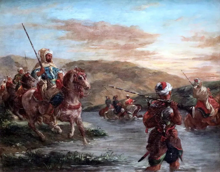 passasje av en vadested i Marokko - Eugène Delacroix
