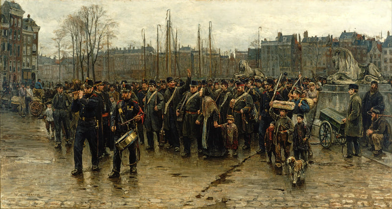 Overgang av koloniale tropper - Isaac Israëls