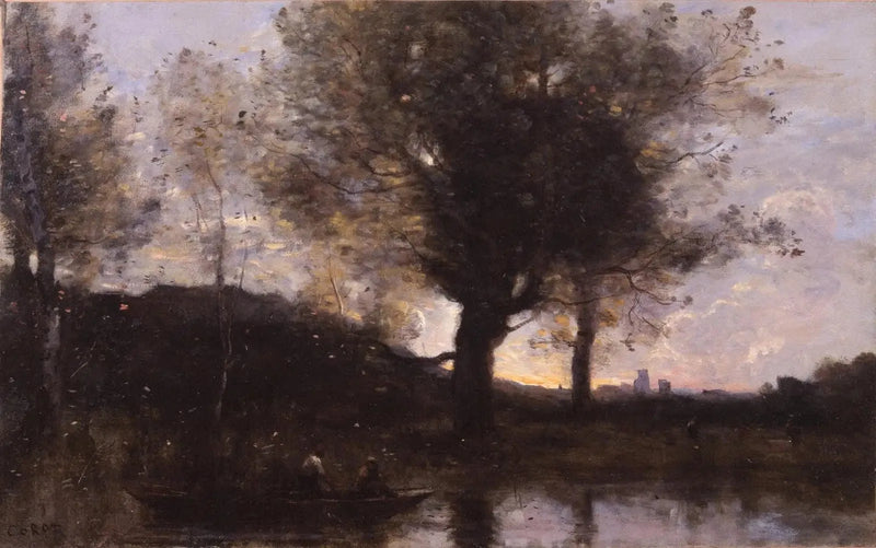 Båttur - Nær Douai - Jean-Baptiste Camille Corot