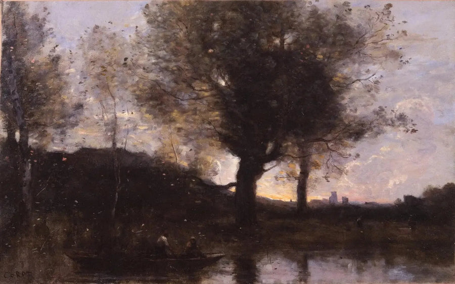 Båttur - Nær Douai - Jean-Baptiste Camille Corot